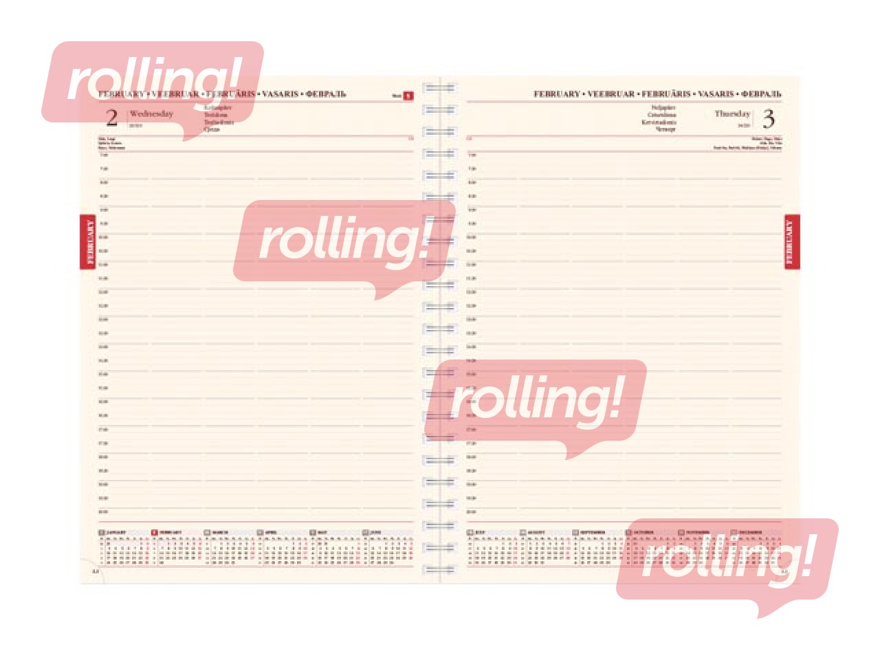 Dienasgrāmata Senator Spirex, mākslīgā āda, A4, zila