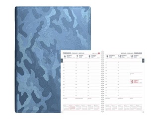 Dienasgrāmata VIP Spirex, A4, mākslīgā āda, metāliski gaiši zila