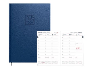 Dienasgrāmata VIP, A4, mākslīgā āda, tumši zila