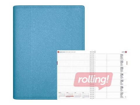 Dienasgrāmata Unika Spirex, mākslīgā āda, tirkīza