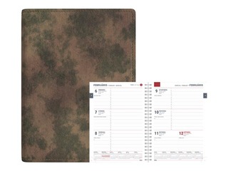 Dienasgrāmata Spirex Trend, A5, makslīgā āda, kamuflāža