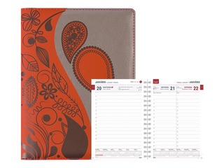 Dienasgrāmata Boss Trend, A5, mākslīgā āda, Red Leaves