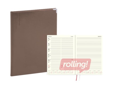 Dienasgrāmata Fortune, A4, balacron, brūna