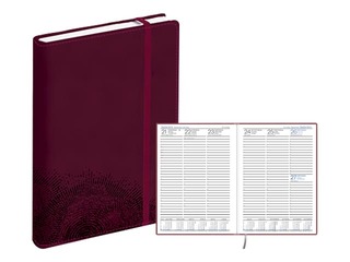 Dienasgrāmata Prestige, A5, mākslīgā āda Soft, bordo