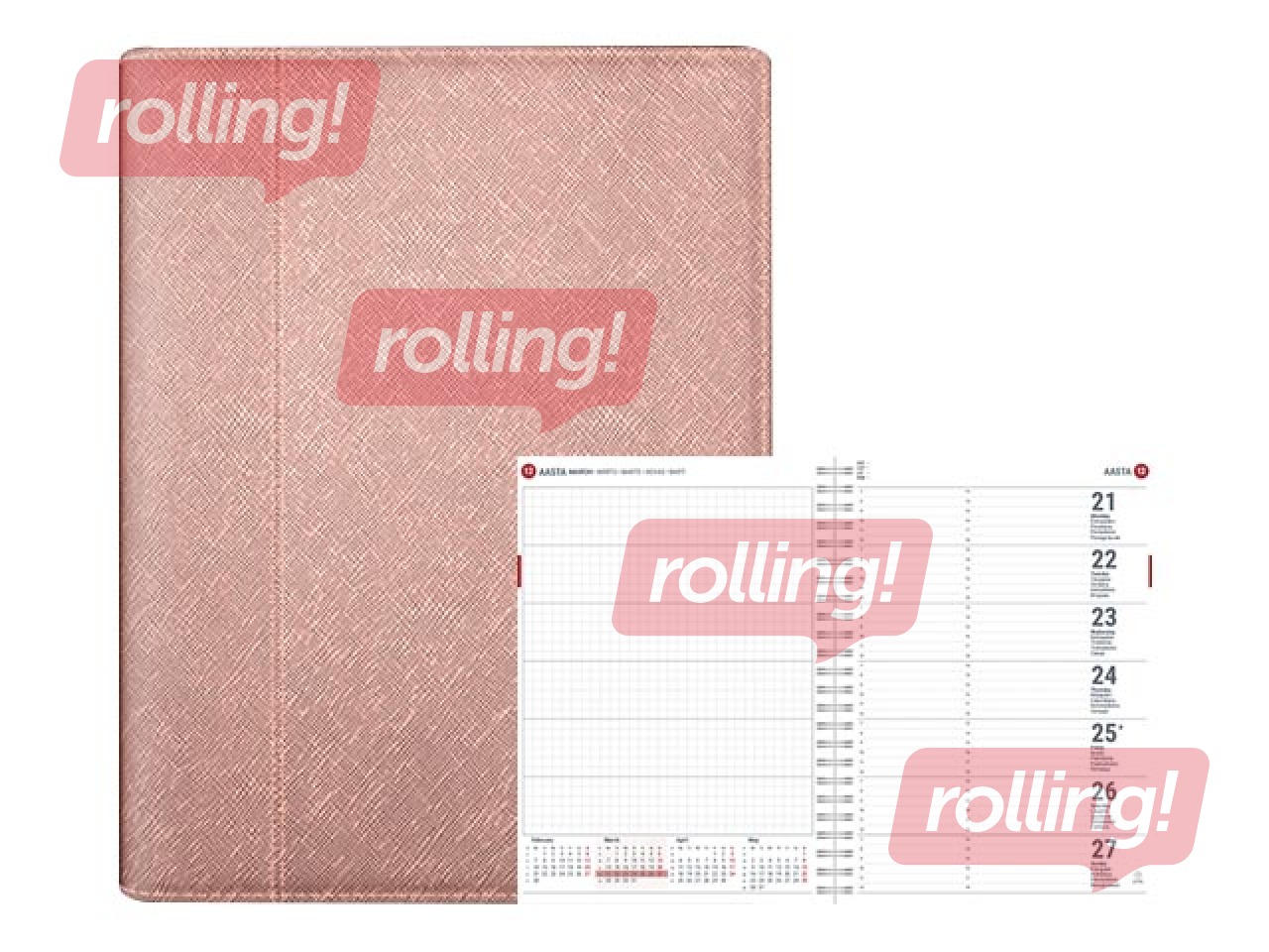 Dienasgrāmata Unika Spirex, mākslīgā āda, bēša