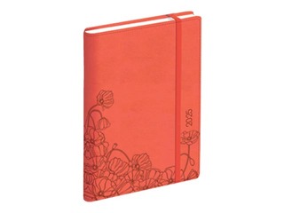 Dienasgrāmata Quadro, A5, mākslīgā āda Soft, koraļļu sarkans