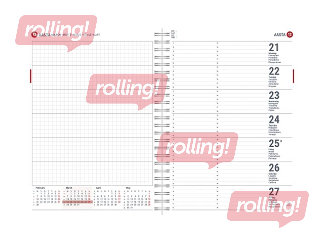 Dienasgrāmata Unika Spirex, mākslīgā āda, tumši zaļa