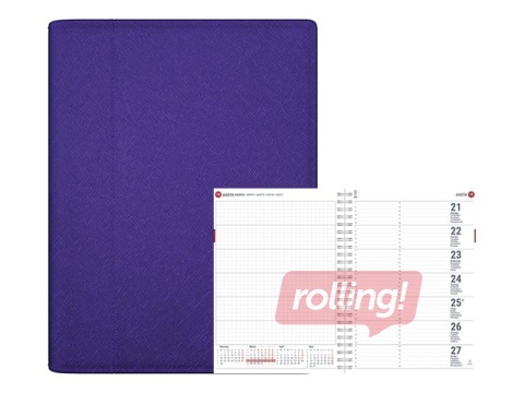 Dienasgrāmata Unika Spirex, mākslīgā āda, ceriņkrāsas