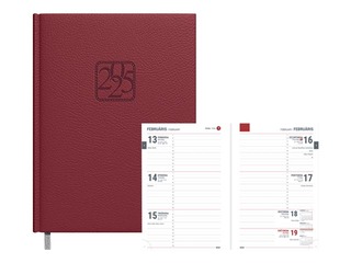 Dienasgrāmata Tempo Nedēļa, bordo