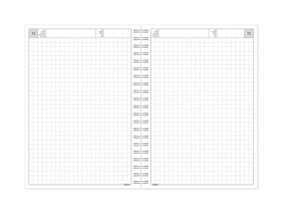 Satura bloks bez datumiem Tempo, rūtiņu lapas