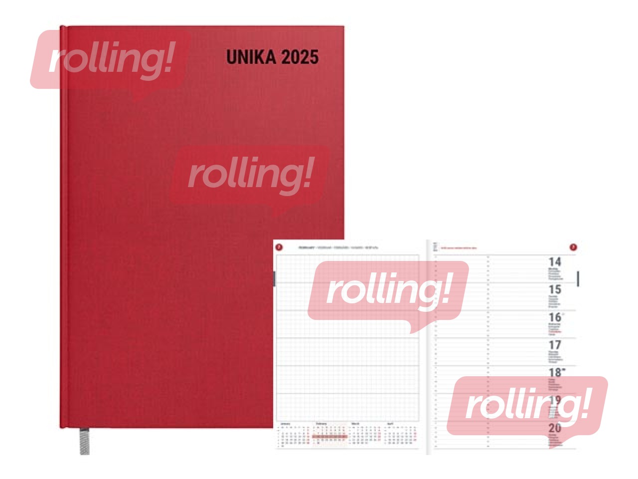 Dienasgrāmata Unika, A5, bordo