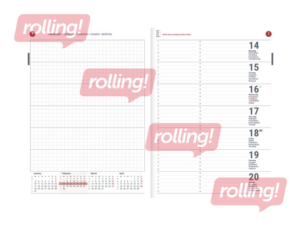 Dienasgrāmata Unika, A5, bordo