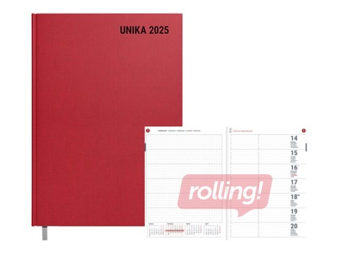 Dienasgrāmata Unika, A5, bordo