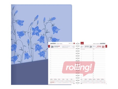 Dienasgrāmata Boss Trend, A5, mākslīgā āda, Bluebells