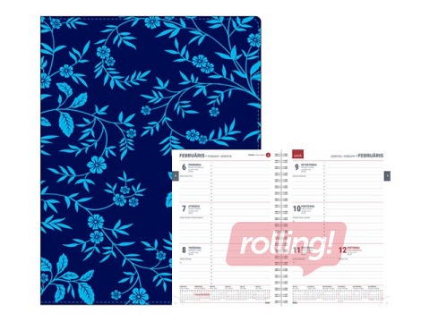 Dienasgrāmata Spirex Trend, Bella Fiori, A5, mākslīgā āda