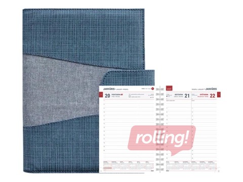 Dienasgrāmata Boss Exclusive, A5, gaiši zils/pelēks