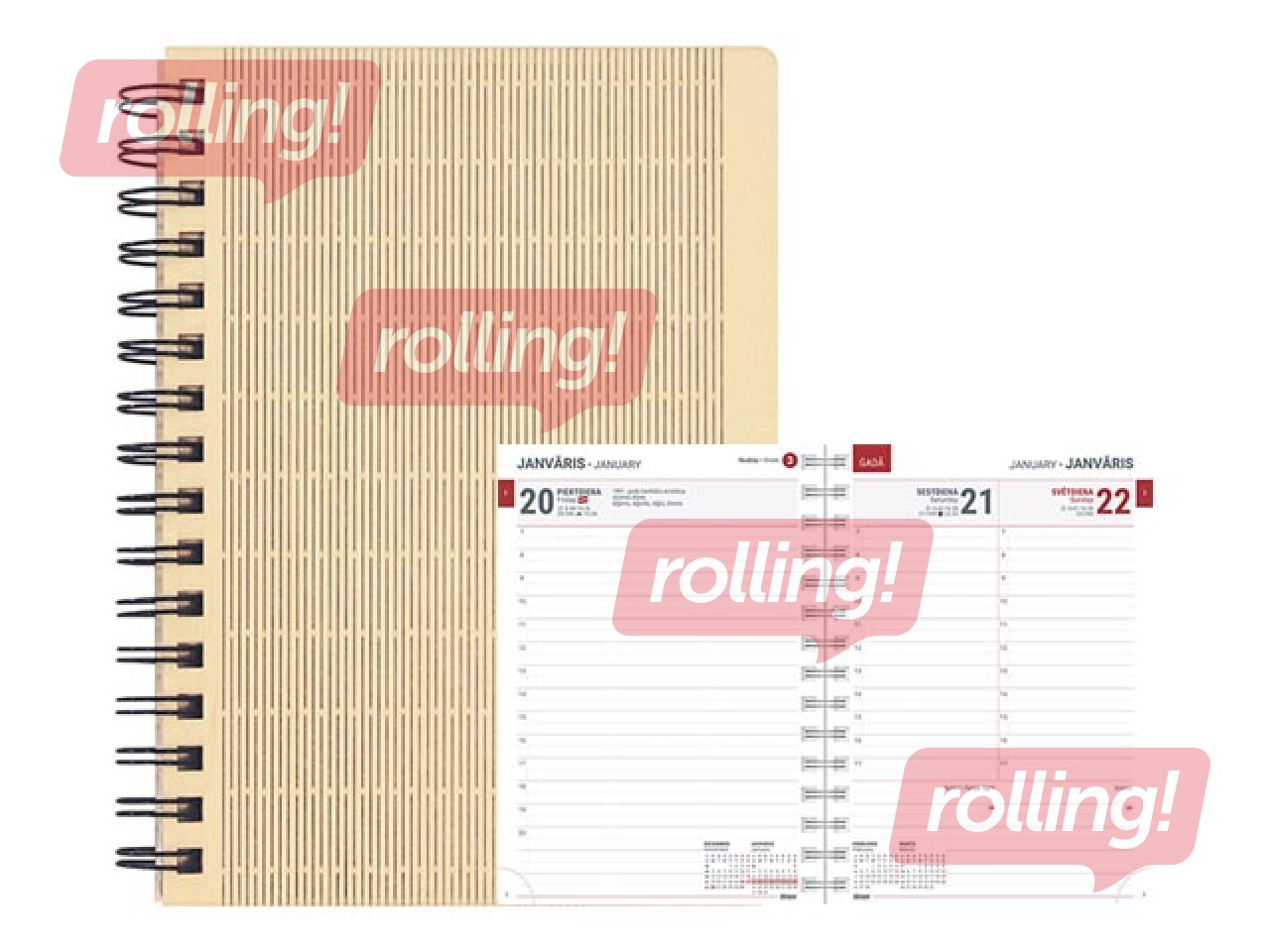 Dienasgrāmata Tempo Wood Flex Diena, Wood Flex