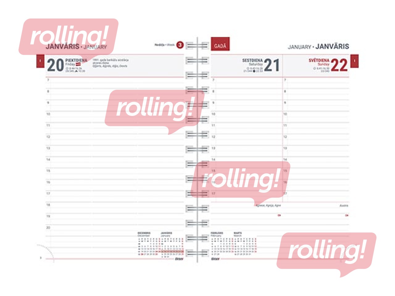 Dienasgrāmata Tempo Wood Flex Diena, Wood Flex