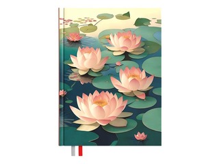 Dienasgrāmata - piezīmju bloks, 134 x 184 mm, Lotus