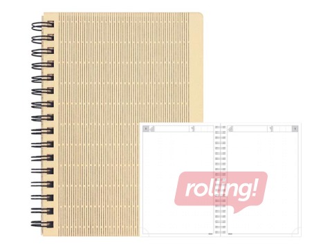 Dienasgrāmata - piezīmju bloks, Tempo Wood Flex, punktotas lapas