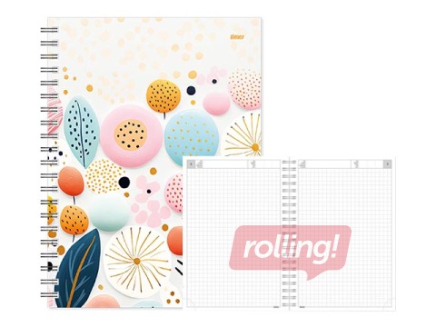 Dienasgrāmata - piezīmju bloks, Tempo Spiral, rūtiņu, Sunny Day