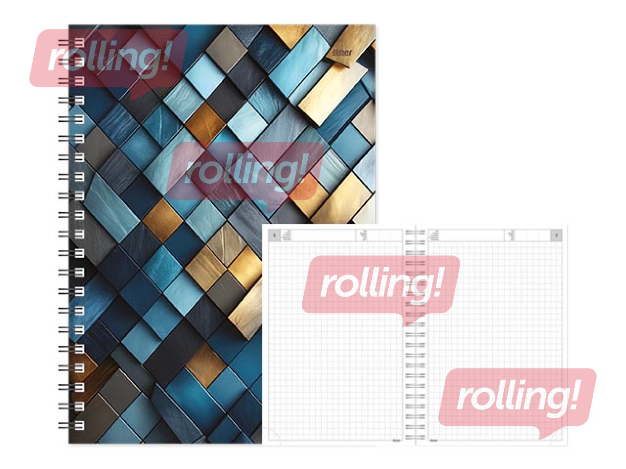 Dienasgrāmata - piezīmju bloks, Tempo Spiral, rūtiņu, Artisan