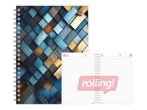 Dienasgrāmata - piezīmju bloks, Tempo Spiral, rūtiņu, Artisan