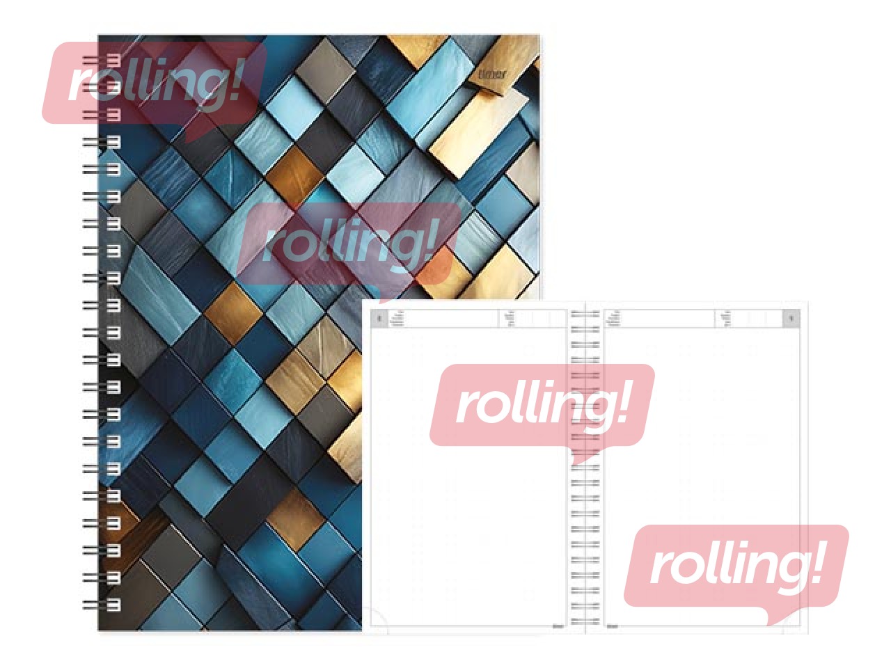 Dienasgrāmata - piezīmju bloks bez datumiem, Tempo Spiral, punktotas lapas, Artisan