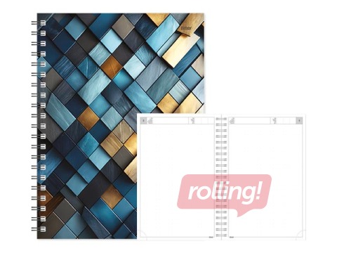 Dienasgrāmata - piezīmju bloks bez datumiem, Tempo Spiral, punktotas lapas, Artisan