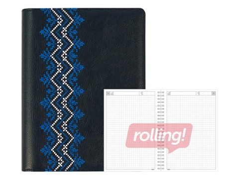 Dienasgrāmata - piezīmju bloks, A5 Pattern, zils