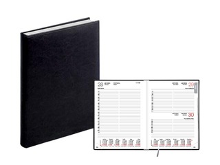 Dienasgrāmata Manager, A5, āda, melna