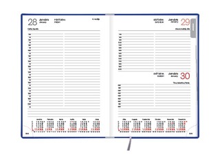 Dienasgrāmata Manager, A5, āda, zila