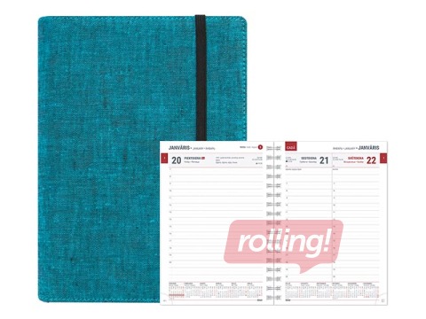 Dienasgrāmata Boss Linen, A5, tirkīza