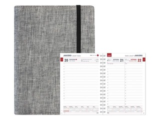 Dienasgrāmata Boss Linen, A5, gaiši pelēka