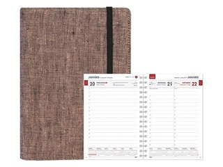 Dienasgrāmata Boss Linen, A5, tumši rozā