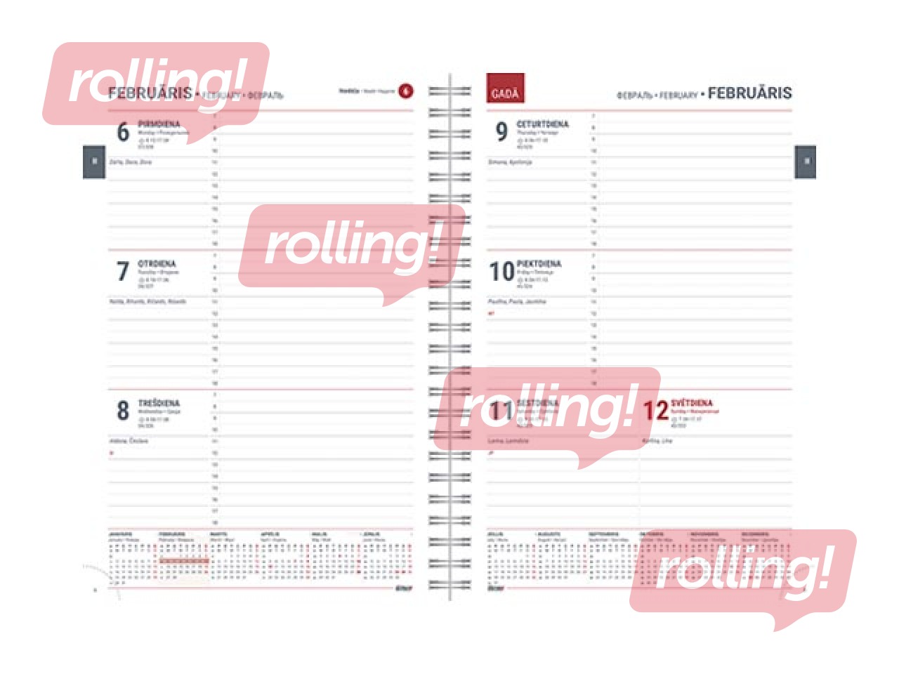 Dienasgrāmata Spirex Exclusive, A5, melns/zils/melns