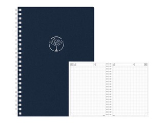Dienasgrāmata - piezīmju bloks, Tempo Cardboard, rūtiņu, tumši zils