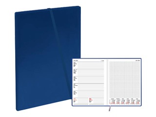 Dienasgrāmata Quadro Trend Blue, A5, mākslīgā āda, zila
