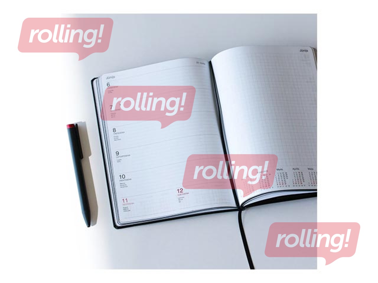 Dienasgrāmata Quadro Trend Blue, A5, mākslīgā āda, zila