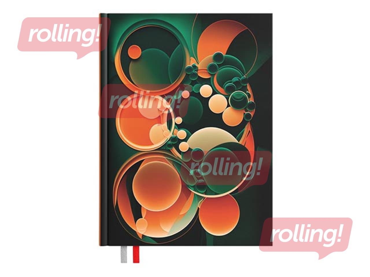 Dienasgrāmata - piezīmju bloks, 134 x 184 mm, rūtiņu lapas, Fire