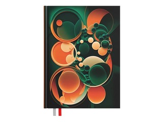 Dienasgrāmata - piezīmju bloks, 134 x 184 mm, rūtiņu lapas, Fire