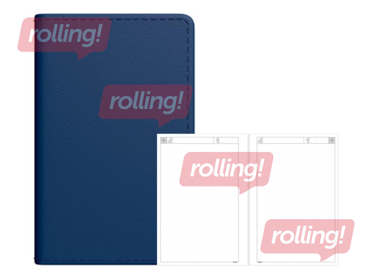 Dienasgrāmata - piezīmju bloks, Mini A8, punktotas lapas, tumši zils