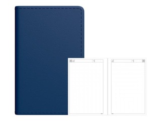 Dienasgrāmata - piezīmju bloks, Mini A8, punktotas lapas, tumši zils