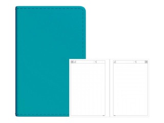 Dienasgrāmata - piezīmju bloks, Mini A8, punktotas lapas, tirkīza
