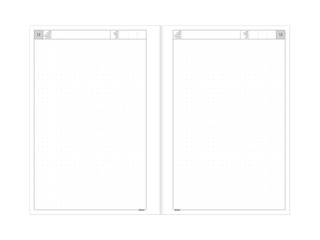 Dienasgrāmata - piezīmju bloks, Mini A8, punktotas lapas, tirkīza
