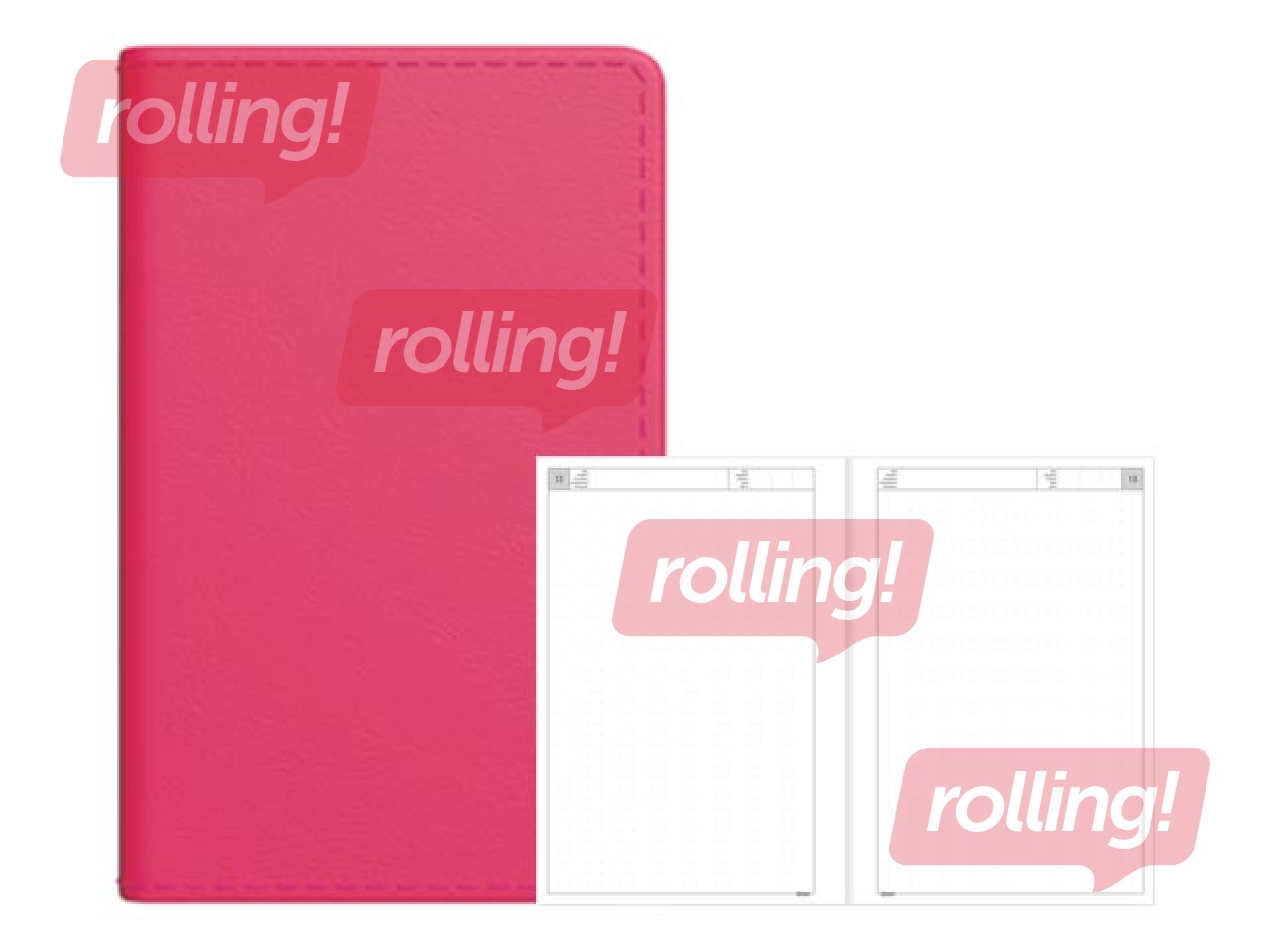 Dienasgrāmata - piezīmju bloks, Mini A8, punktotas lapas, rozā