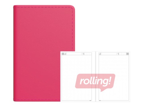 Dienasgrāmata - piezīmju bloks, Mini A8, punktotas lapas, rozā
