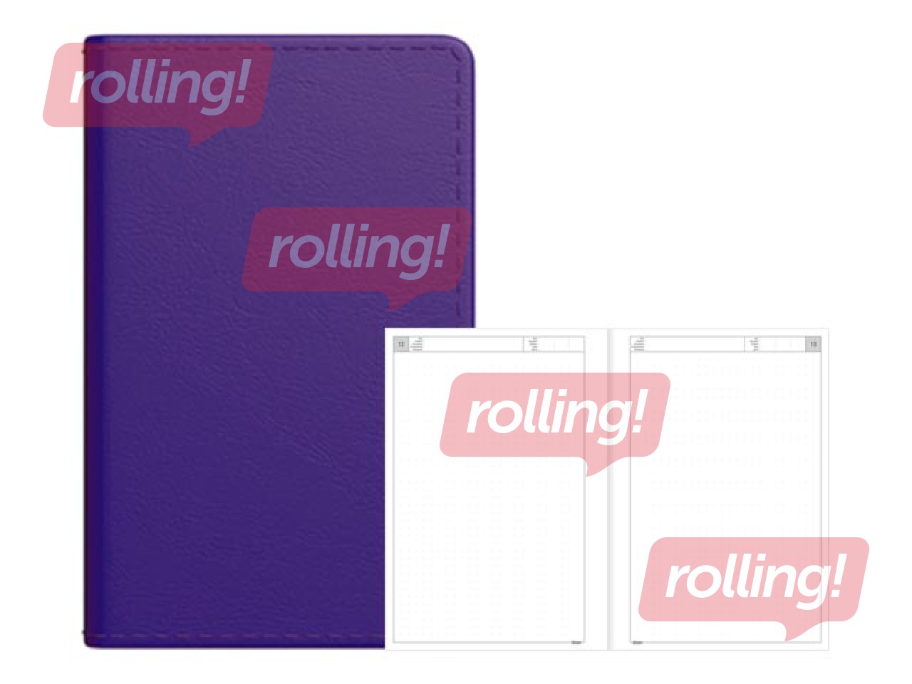 Dienasgrāmata - piezīmju bloks, Mini A8, punktotas lapas, ceriņkrāsas