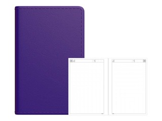 Dienasgrāmata - piezīmju bloks, Mini A8, punktotas lapas, ceriņkrāsas