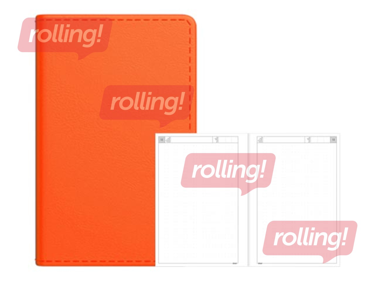 Dienasgrāmata - piezīmju bloks, Mini A8, punktotas lapas, oranžs